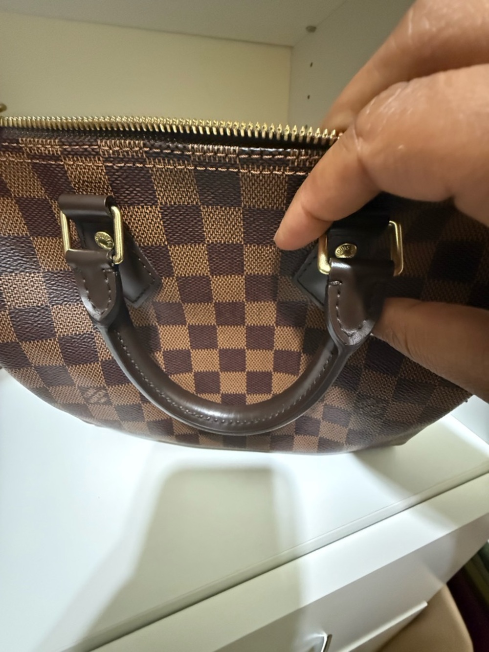 Louis Vuitton Speedy 25 Bandouliere in Damier Ebene - Picture 7 of 11